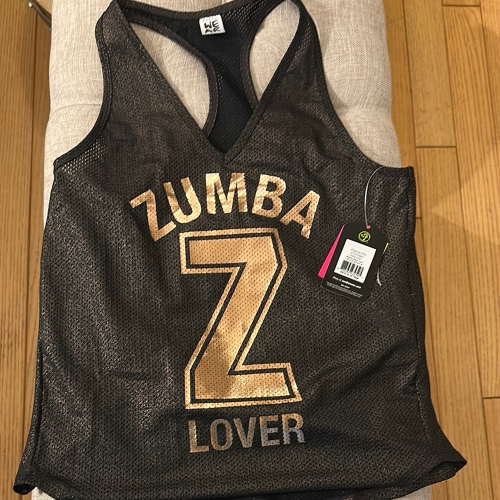 Zumba Lover Black Mesh Tank Top